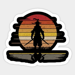 Retro vintage anime samurai Sticker